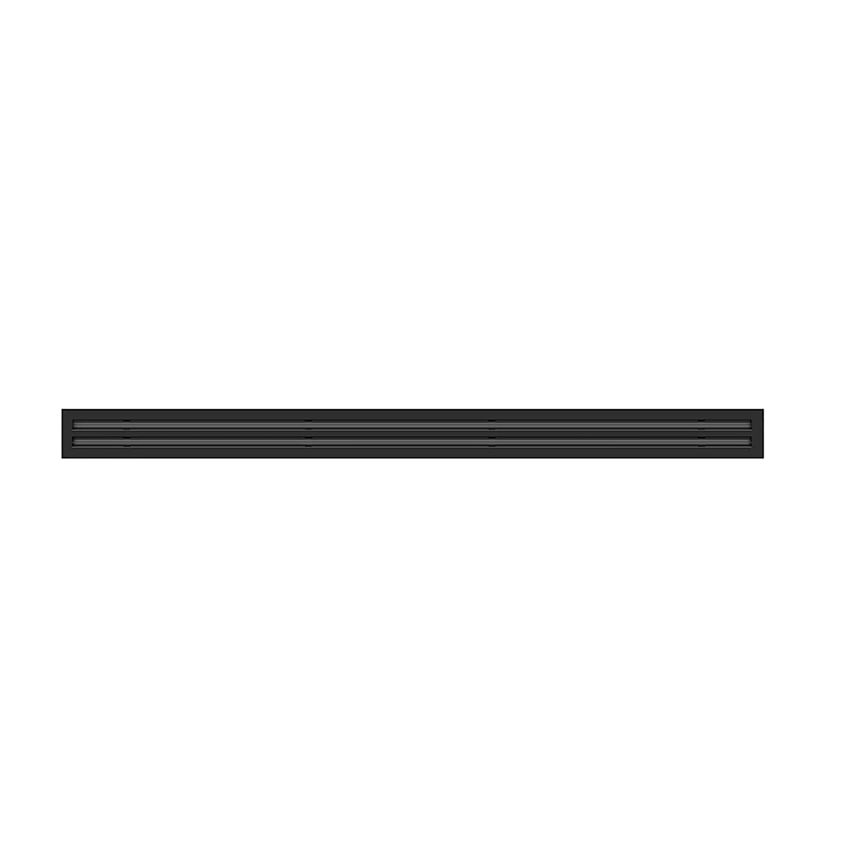 BUILDMART - 60" Linear Slot Diffuser - 2 Slot - Double Slot - Black Decorative Aluminum Linear Air - Heating and Cooling Modern AC Vent Cover for Ceilings, Walls & Floors - Texas Buildmart