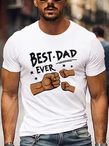 T-Shirt with The Phrase BEST DADA EVER, Perfect for Men, Casual Short-Sleeve Design Ideal for Summer