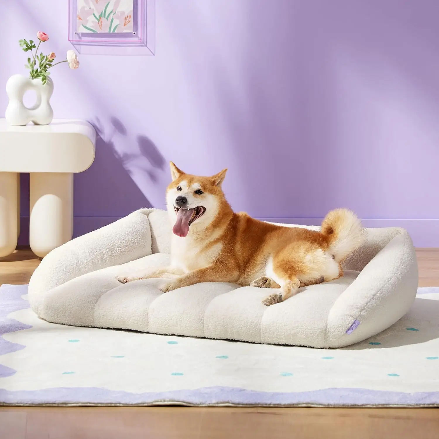 Lesure Orthopedic Dog Bed Sofa for Dogs & Cats - Waterproof Dog Couch with Removable Washable Cover, Cute Aesthetic Pet Sofa Couch with Egg Crate Foam