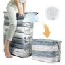 TAILI Extra Large Vacuum Storage Bags, Cube Vacuum Seal Bags for Clothing, Comforters, Blankets, Pillow, Beddings, Closet Organization, Space Saving, No Pump Vacuum Bag Cream