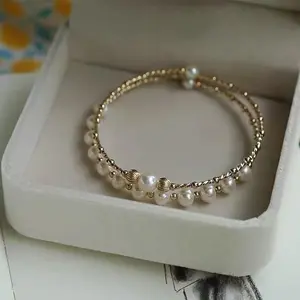 EZ008 freshwater pearls bangle $29.9