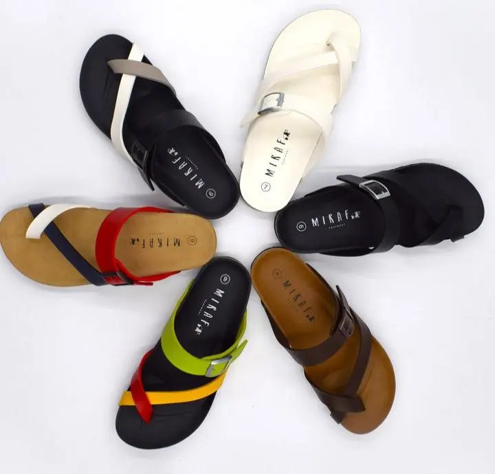 Miraf 803 Men's Sandals - Solid Vegan Leather Orthopedic Insole for Long Lasting Comfort - Summer Footwear