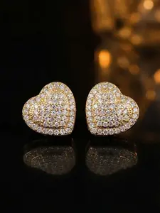 Elegant Heart Rhinestone Earrings, Fashionable Versatile Jewelry for Daily Wear, Evening Parties, Perfect Gift for Her