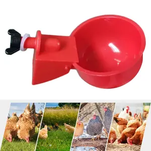 4Pcs Poultry Drinking Bowl Feeder Automatic Chicken Feeder Livestock Feeding Watering Supplies Farm Animal Drinking Water Feeder