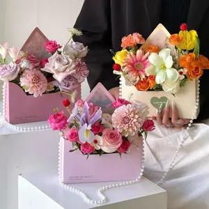 Elegant Envelope-Shaped Floral Gift Boxes, Love Letter Design, Perfect for Valentine's Day, Weddings, Graduations, Teacher Appreciation, Beautiful gift box