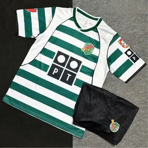 2002 Lisbon Retro Soccer Jersey Set – Ronaldo Inspired Vintage Football Kit, Classic Throwback Uniform, Breathable Quick Dry Fabric, Short Sleeve Shirt Shorts Set, Youth & Adult Sizes, Training Match Wear, Soccer Fan Gift