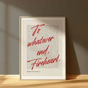 [Bookish Wall Art_SALES UPTO 50%_unframed poster] THRONE OF GLASS  Print  Posters Book Quotes Print Bookish Poster Book Lover Print Fireheart Sarah J. Maas Merch