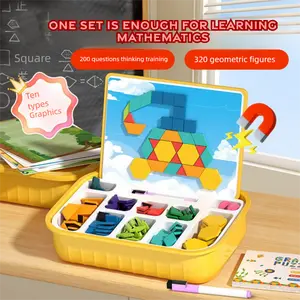 Magnetic puzzle tangram geometric building blocks baby kindergarten intelligence 3 to 6 years old boys and girls children's toys