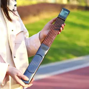 Mini 6 Fret Guitar Practice Tool Chord Trainer with Rotatable Chart Screen