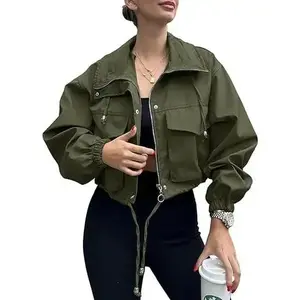 Women's zipper short jacket, lightweight, oversized, practical pocket jacketRAIMENTRY