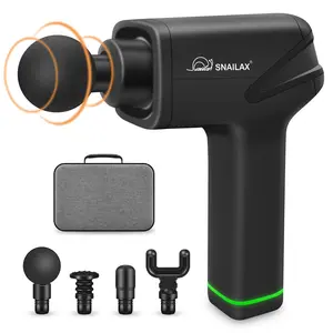Snailax Foam Roller Gun, Multiple Convertible Heads, Multi-functional For Men and Women Gifts Vibration Motor Black