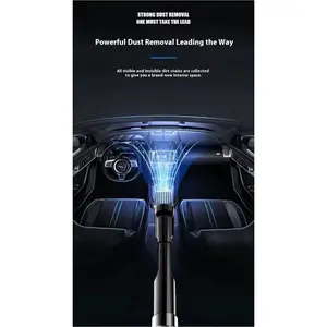 Car Vacuum Cleaner Handheld Auto Vacuum USB Charging Portable Small Car Cleaner with Fully Automatic High Power Cleaning for Busy Households Black ABS Material