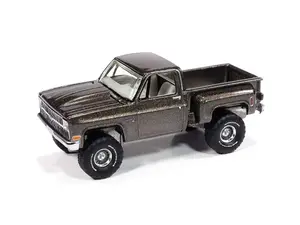 1981 Chevrolet Silverado Stepside Pickup - Medium Graystone Poly (Premium 2024 Release 3) Diecast 1:64 Scale Model - Auto World AWSP179B