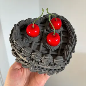 Black Fake Cake Jewelry Box with Mirror