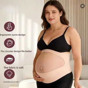 Ultra Soft Maternity Belly Band, Comfortable to Wear Under Clothing, Breathable & Supportive Pregnancy Belly Belt – Essential Maternity Apparel for Expecting Mothers