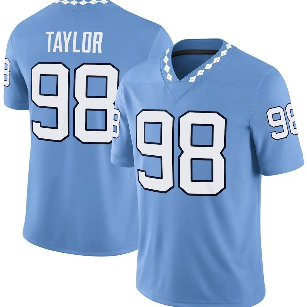 Men Football Jesey Taylor 98 North Carolina Tar Heels Alumni Home Game Jersey - Carolina Blue