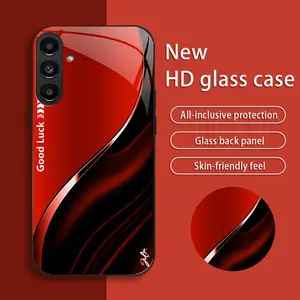 Suitable for [Galaxy A13 5g] Simple silk gradient glass phone case, affordable, fully shockproof, drop-proof and wear-resistant-888