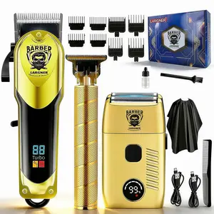 Largner Barber Shop Professional Wireless Hair Trimmer Set, LED Battery Display, Salon-Quality Grooming Tool, Cordless Design