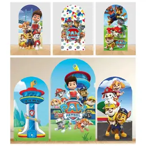 Paw Patrol Arch Backdrop Cover Birthday Party Kids Boy Baby Shower Decorations Wall Ryder Chase Skye Tower Custom Background