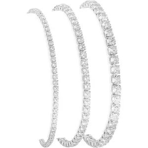 925 Sterling Silver Bracelets for Women Stack, 14K Gold Plated Bangle Cuff Jewelry Set Trendy, Adjustable Tennis Knot Twisted Bracelet for Wrist Essentials Women Fashion Gifts