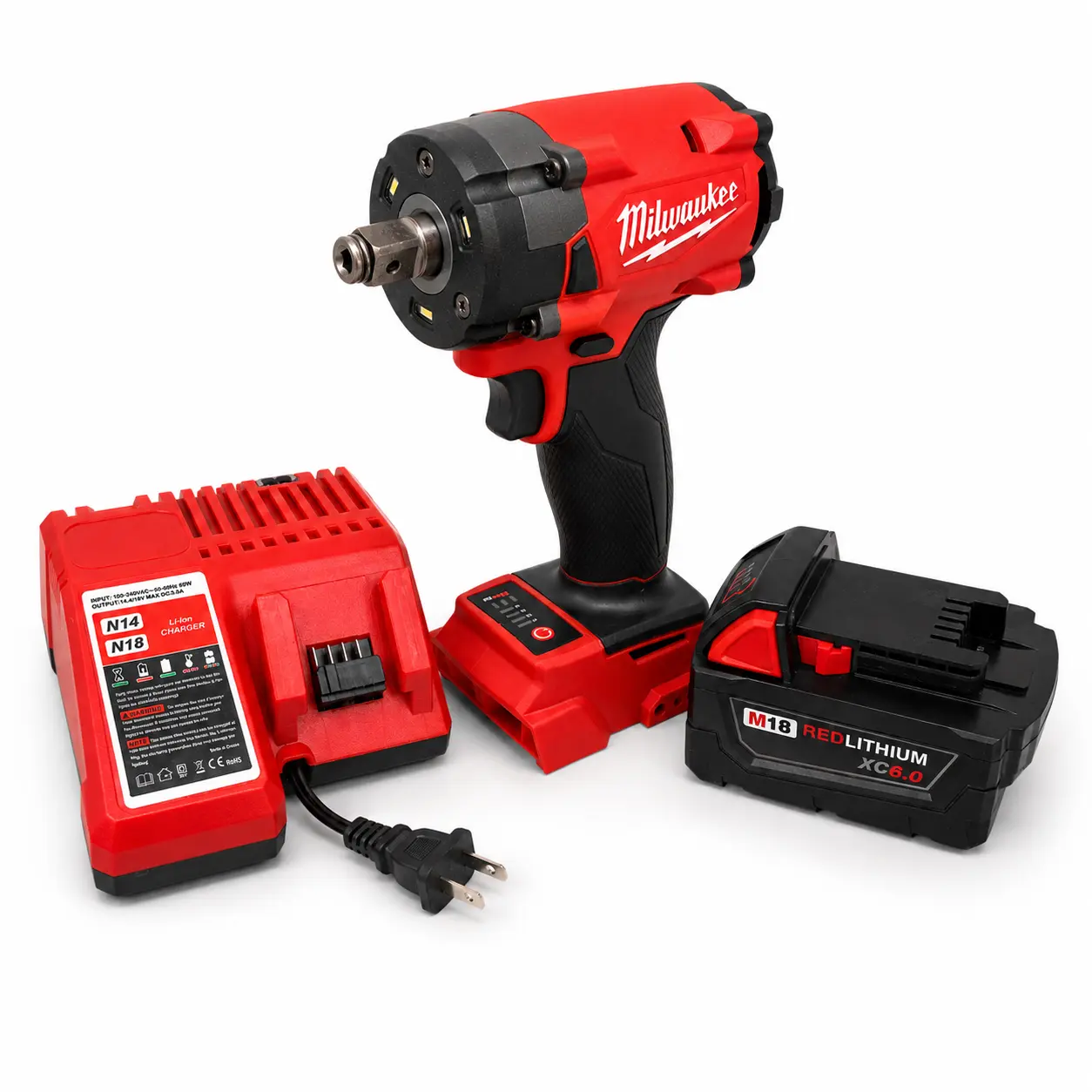 Milwaukee FIW212 500Nm Brushless Cordless Impact Wrench Kit Multi-Scene Tool