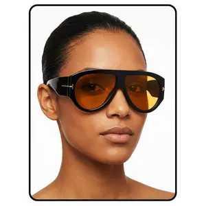 Retro Aviator Sunglasses – Oversized Square Frame UV Protection