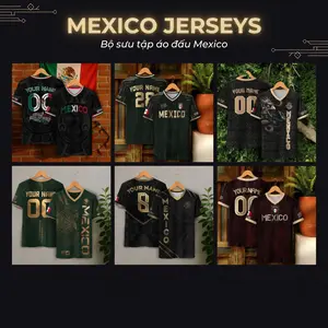 [Custom Name & Number] Personalized Mexican Jersey Soccer, Custom Name & Number Mexican Soccer Jerseys, Custom Mexico Soccer Jersey For Men and Kid, Soccer Jerseys