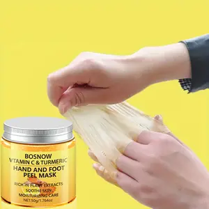 50g Vitamin C & Turmeric Hand and Foot Peel Mask, With Rich Plant Extracts, Soothes Skin and Provides Moisturizing Care, Very Effective for Hand and Foot Care