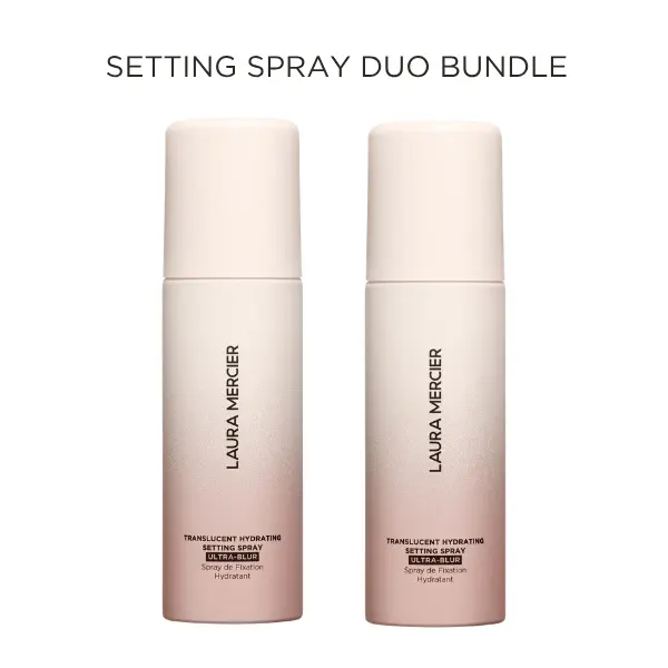 Laura Mercier Translucent Ultra Blur Setting Spray Duo - 2 Pack Bundle, Hydrating, 24HR Moisture Control, Waterproof Makeup Fix Hydrate Organic Moisturizer