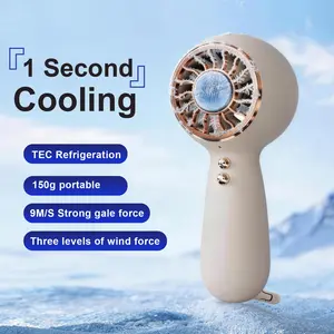 2 Styles High-Speed Handheld Cooling Fan Minimal Tech Style Semiconductor Cooling, Portable for Desk & Handheld Use Ideal for Outdoor Travel, Office & Summer Cooling