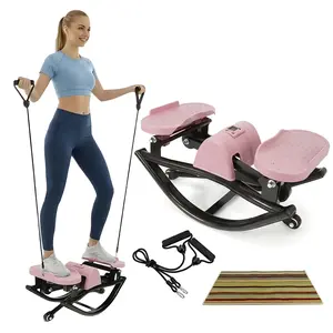 3D Motion Stair Stepper for Home Exercise with Resistance Bands – Low-Impact Cardio Trainer for Full Body Movement, Balance & Strength, 330 lbs Capacity machine me rach rocking