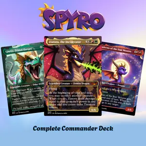 MTG Proxy Commander Deck – Spyro the Dragon – Full 100 Card Deck – Ready to Play Dragon Commander – Cute Fantasy Art – Perfect MTG Gift