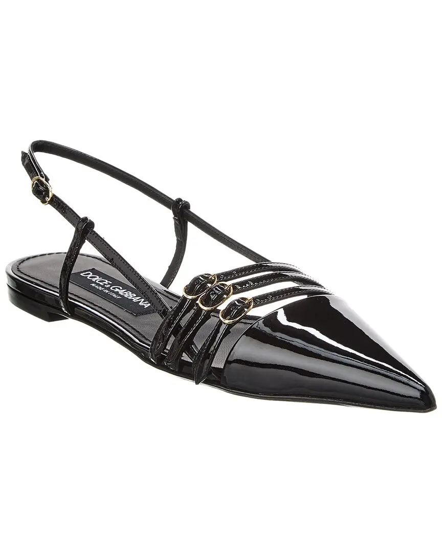 Dolce & Gabbana Leather Slingback Flat