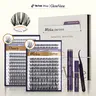 GlowVane TrueCurve Cluster Lashes Kit - Cosmetic Eyelash Extension for Adults, 0.03mm Invisible Curved Band, 8-18mm DD Curl, Soft Lightweight Nature-Infused Rich Girl Lashes, Latex-Free Glue, Blister Box, DIY for Beginners, Seamless Eye Fit