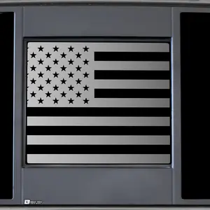 American Flag Rear Window Decal for Nissan Frontier 2009-2026 – Precut Matte Black Vinyl