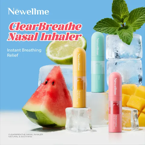 Newellme Nasal Stick - 2ml High-Impact Essential Oil Vapors for Aromatherapy, Adult Health & Wellness Treatment, Energizes Your Body, 36 Months Shelf Life, Combats Tiredness, Refreshes Mind