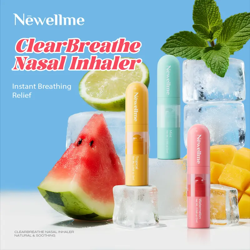 Newellme Nasal Stick - 2ml High-Impact Essential Oil Vapors for Aromatherapy, Adult Health & Wellness Treatment, Energizes Your Body, 36 Months Shelf Life, Combats Tiredness, Refreshes Mind