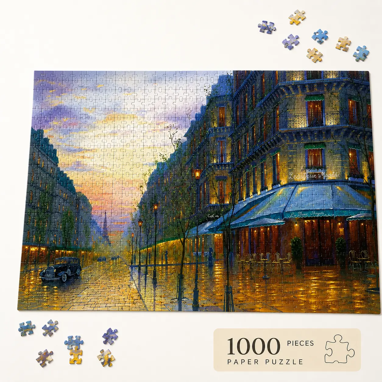 Frameable 1000 Piece European Landscape Puzzle, Relaxing Paper Jigsaw Gift for Adults and Puzzle Lovers