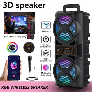 bluetooth speaker Portable Christmas Atmosphere Light Speaker High-Power Subwoofer Speaker with TF Card & FM Support Features a rotary control knob Ideal for outdoor sports/camping, wireless karaoke parties, family gatherings, graduation gifts, and wired