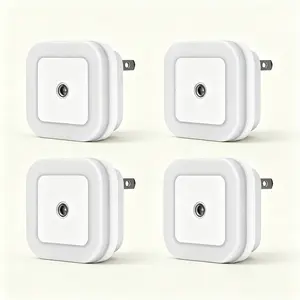 Plug-in LED Night Light, 0.5W Smart Dusk-to-Dawn Sensor Lamp, Daylight White Indoor Decorative Night Light for Home Improvement