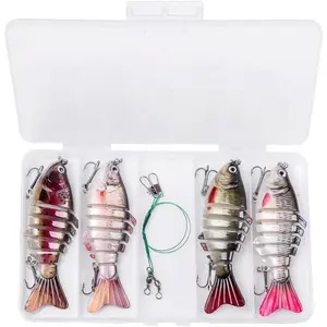 Fishing Lure Kit Topwater Bass Lures Fishing Lures Slow Sinking Swimming Lures Multi Jointed Swimbait Lifelike Hard  Trout Perch