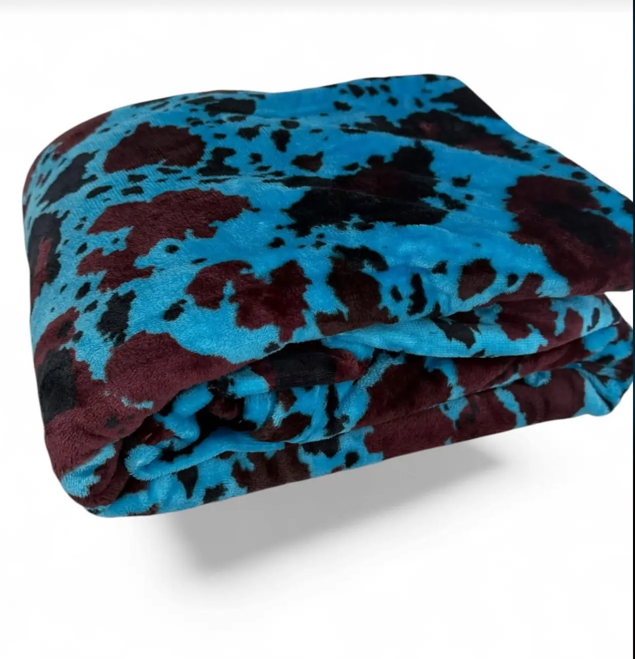 Blue Cow Animal Print Full-Queen Fleece blanket