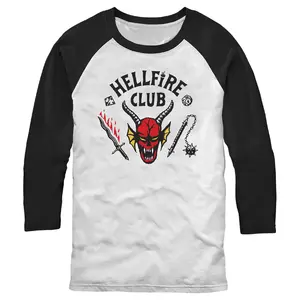 Men's Stranger Things Hellfire Club Costume Baseball Tee