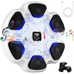 Wall-Mounted Interactive Boxing Target Machine with Gloves, 9-Speed Adjustable Music Boxing Trainer, Home Boxing Equipment