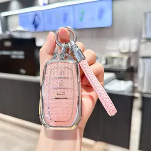 for Toyota TPU Key Fob Cover for 2022-2025 4runner Prius Corolla Cross Hatchback Tundra Sequoia LE XLE, 3 Button