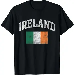 100% Cotton Vintage Ireland Irish Flag Green St. Patrick's Day T-Shirt