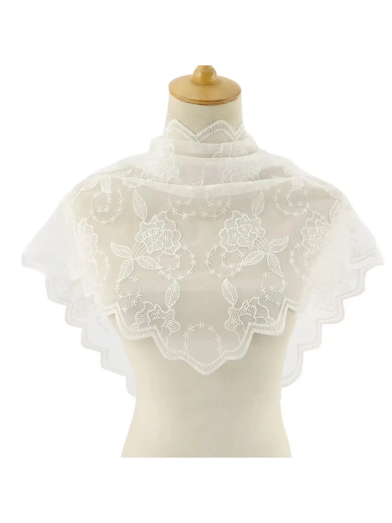 Cross-border Europe and America new versatile lace embroidered bandana fashion breathable bride church veil Korean-style headwear