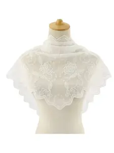 Cross-border Europe and America new versatile lace embroidered bandana fashion breathable bride church veil Korean-style headwear Wedding Shawl