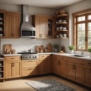 Timeless Oak Shaker Style Kitchen Cabinets Set
