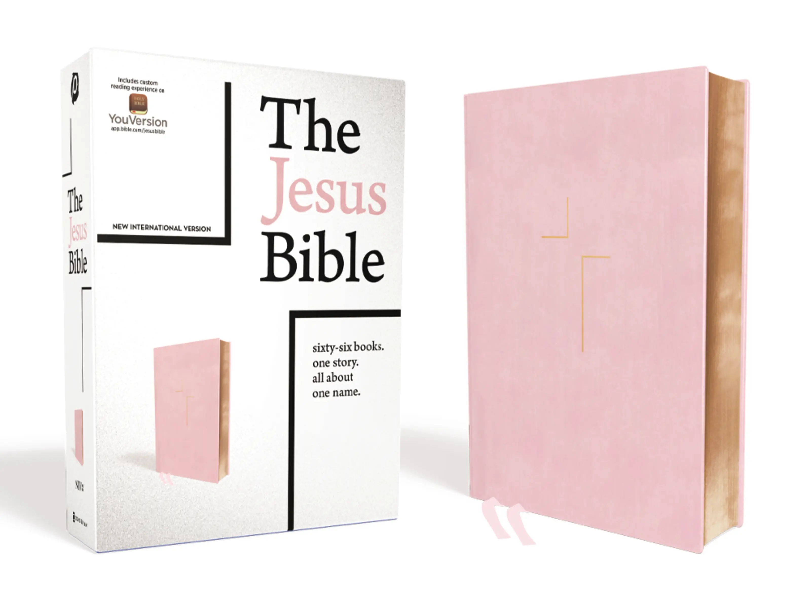 The Jesus Bible, NIV Edition, Leathersoft over Board, Pink, Comfort Print by Passion Publishing||Louie Giglio||Zondervan [Hardback Book]